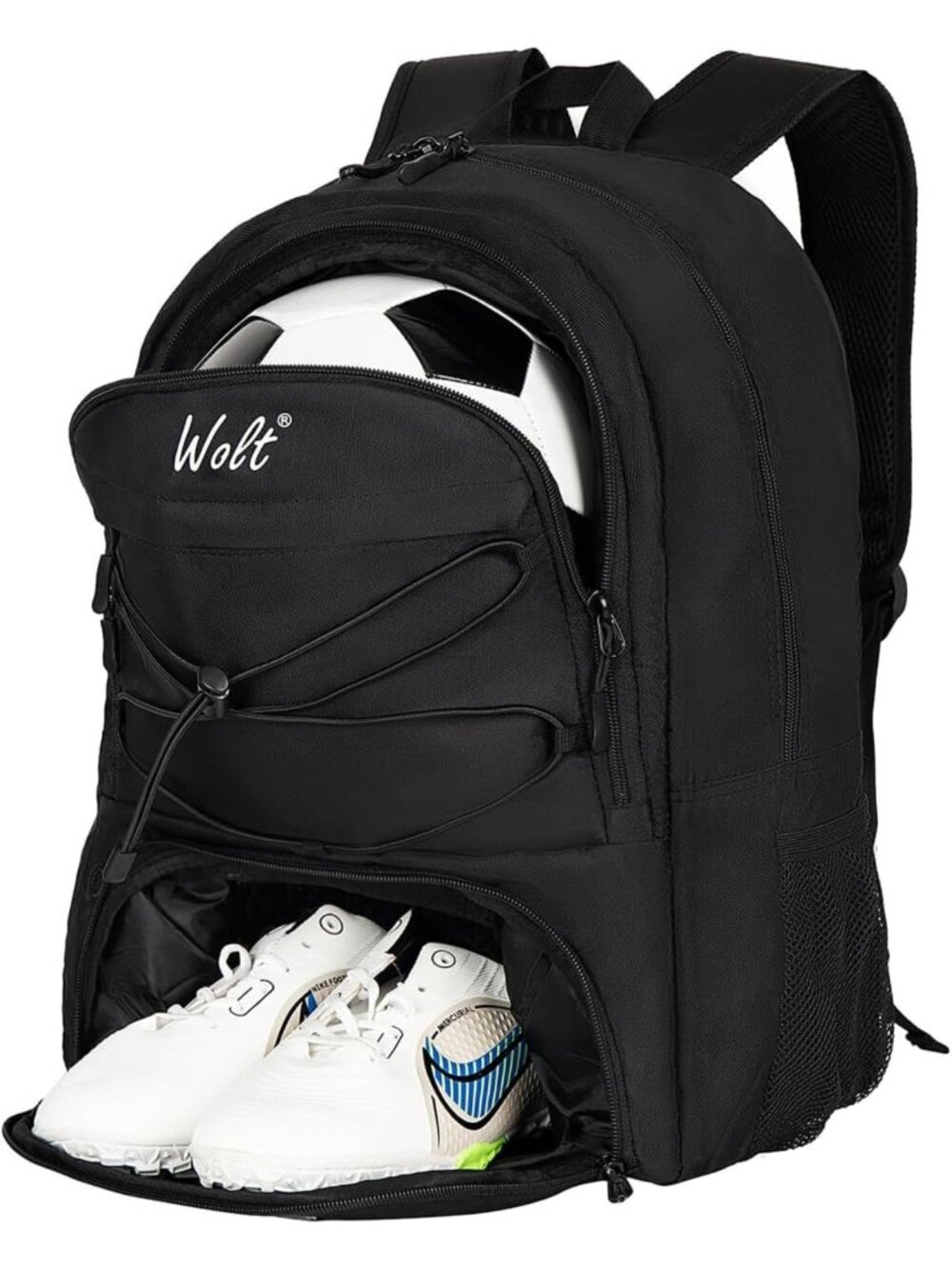 Versatile Soccer Backpack with Ball Holder & Shoe Compartment - Sports Gear Bag